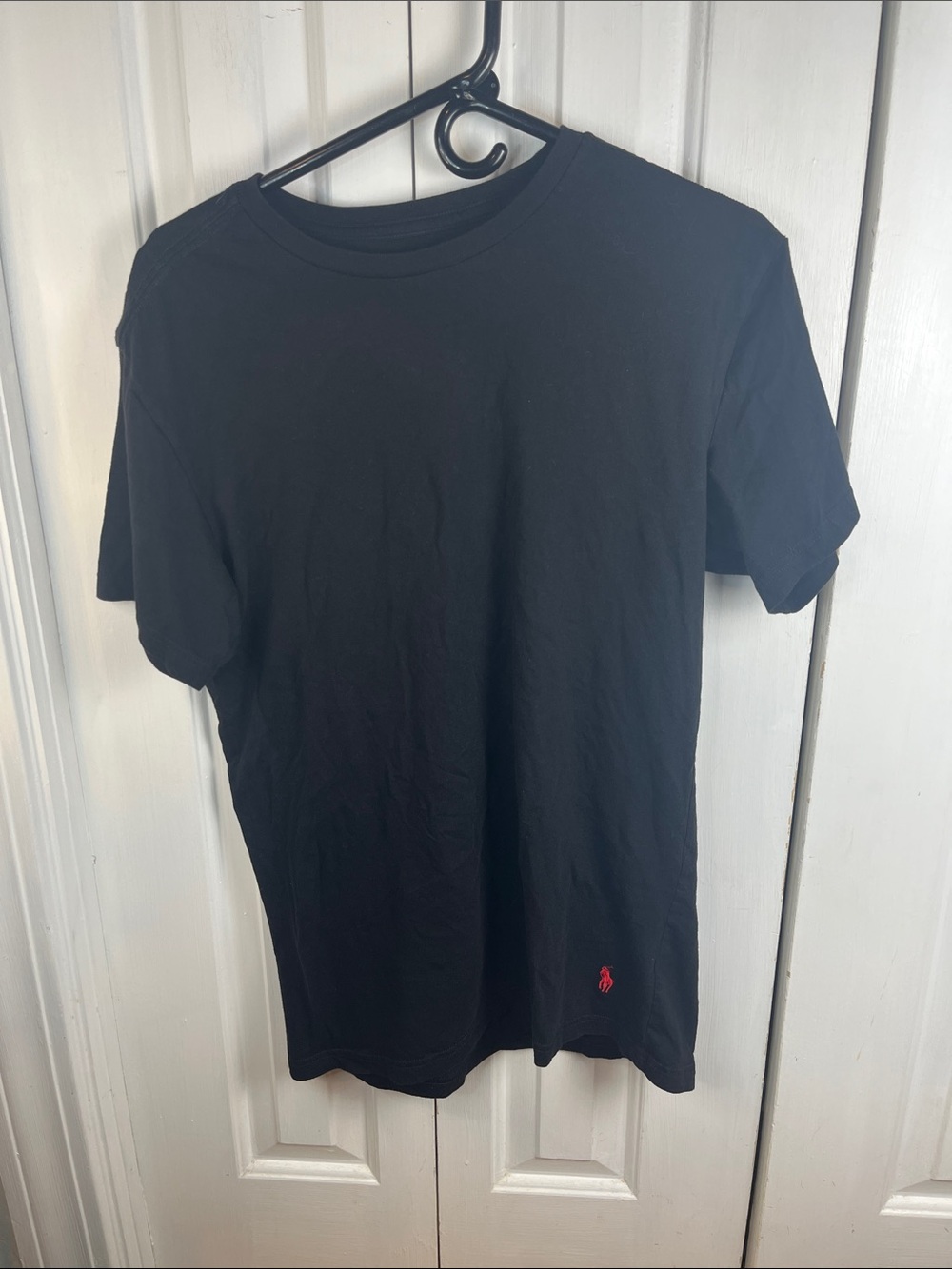 large Polo by Ralph Lauren tee Classic Black cotton Crew Neck T-Shirt slim fit